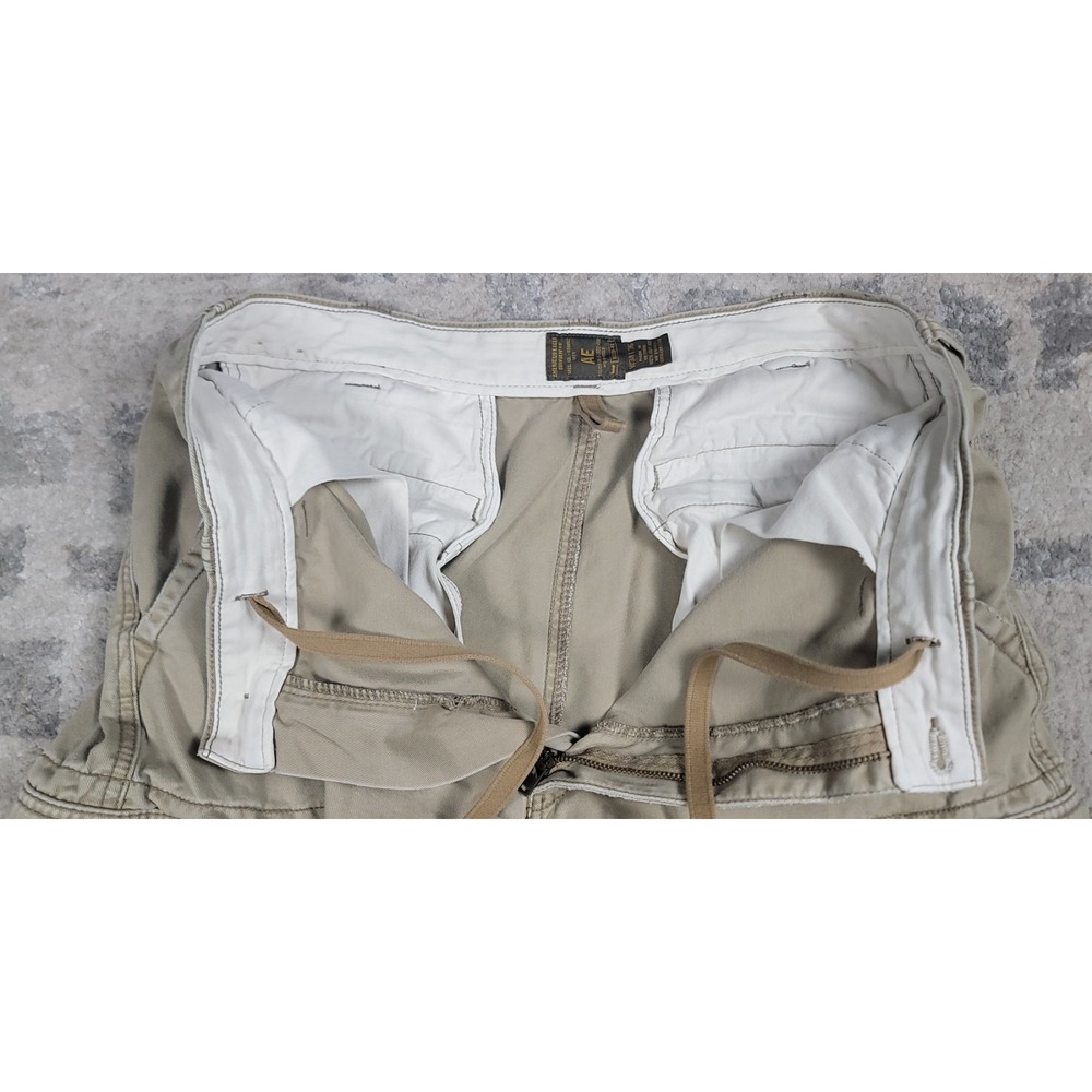 American Eagle Outfitters Brown Cargo Men's Flex Utility Drawstring Pants 34x36 - Picture 6 of 12